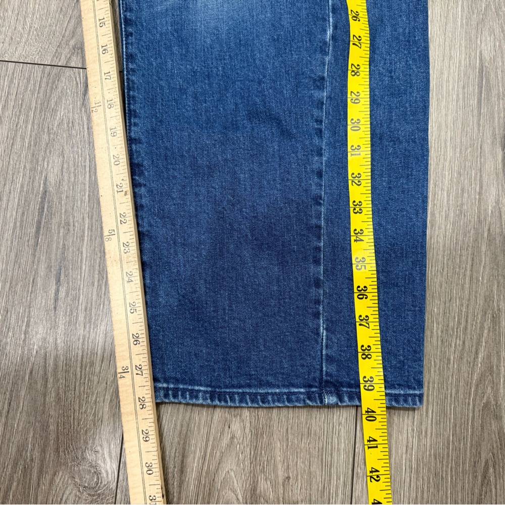 MOTHER High-Rise Straight Jeans in Medium Blue Wash - Picture 5 of 13
